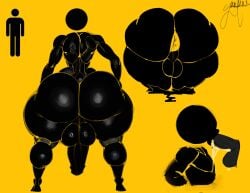 1boy anus ass backsack balls big_ass big_butt blowjob butt cum cum_in_mouth fat_ass fat_butt freeposers gay gay_sex huge_ass huge_butt male male_only penis reference_image sex solo thick_ass thick_butt warning_sign warning_sign_person yellow_background