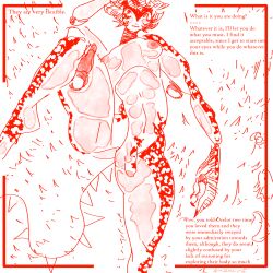 absurd_res armedantagonist breasts claws consensual consenting crazy_eyes curious dialogue examination facial_markings fangs felid feline first_person_view flexible forsaken_(roblox) genitals head_markings hi_res human_skin humanoid intersex leopardus looking_at_viewer maleherm mammal markings ocelot penis pov_hands raised_leg solo spots spotted_body spread_legs spreading story_in_picture tail talking_to_viewer teeth touching_leg trusting two_time_(forsaken)
