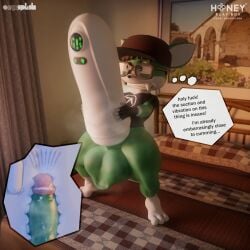 3_toes 3d 3d_(artwork) advertisement anthro balls baseball_cap bed big_balls big_penis bottomless bottomless_male canid canine canis chihuahua clenched_teeth clothed clothing digital_media_(artwork) domestic_dog eyewear fan_character feet fingerless_gloves freckles furniture gaia genitals glasses gloves handwear hat headgear headwear heterochromia hi_res honey_play_box huge_balls huge_cock hyper hyper_balls hyper_genitalia hyper_penis image_bubble internal kai_2_(sex_toy) looking_pleasured male male_only mammal motion_blur motion_lines musk musk_cloud musky_balls musky_penis onyxsplash overbite_fang penetrable_sex_toy penis scrotum_flap sega sex_toy shirt solo solo_male sonic_(series) sonic_the_hedgehog_(series) standing t-shirt teeth thick_thighs thought_bubble toes topwear toy_dog vibrator vincent_(onyxsplash)