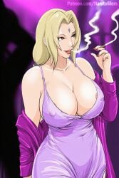 1girls ai_generated alternate_costume arm_support ass bare_shoulders big_ass big_breasts blonde_hair blush breast_focus breasts cigarette cigarette_smoke cleavage coat dance_floor dress facial_mark female female_focus female_only forehead_mark hanging_breasts high_resolution hokage holding_object hourglass_figure huge_ass huge_breasts indoors large_breasts light-skinned_female light_skin lipstick looking_at_viewer makeup mature mature_female milf nail_polish naruto naruto_(classic) naruto_(series) naruto_shippuden narutofillers night_club nipple_bulge nipples_visible_through_clothing no_bra no_bra_under_clothes oppai partially_submerged party_dress patreon_username pinup presenting presenting_breasts revealing_clothes robe sagging_breasts shounen_jump sideboob skimpy skimpy_clothes smile smoking smoking_cigarette solo stage_lights standing thick_ass thick_thighs thighs tsunade twintails uncensored url voluptuous voluptuous_body voluptuous_female watermark web_address weekly_shonen_jump wet wet_body wet_skin