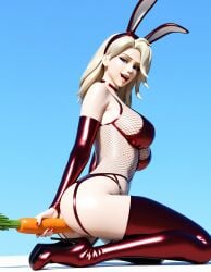ai_generated blonde_hair bunny_ears carrot dildo easter mercy thecreaitor