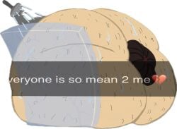 anonymous_artist anthro anus ass bathing big_anus big_butt body_hair broken_glass butt_hair canid canine canis colored digital_drawing_(artwork) digital_media_(artwork) domestic_dog everyone_is_so_mean_to_me female flat_colors genitals glass hairy hi_res huge_anus huge_butt hyper hyper_anus hyper_butt hyper_genitalia mammal mary_mabuff meme molosser puffy_anus pug shower showering small_molosser solo toy_dog
