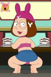 1female 2d ai_edit ai_edited ai_generated artist_logo ass ass_cheeks ass_focus asscheeks back back_view bare_arms bare_feet bare_foot bare_legs bare_shoulders bare_skin bare_thighs barefeet barefoot beanie blue_bottomwear blue_denim blue_skirt bottomwear brown_hair brown_hair_female brunette-haired_female brunette_female brunette_hair brunette_hair_female bunny_ears bunny_girl bunnygirl butt_cheeks butt_focus buttcheeks buttocks cameltoe closed_mouth closed_mouth_smile clothed clothed_female clothes clothing cum cum_drip cum_dripping cum_dripping_on_face cum_in_hair cum_on_face cum_on_hat cum_on_headwear cumdrip cumdripping denim denim_bottomwear denim_clothing denim_skirt edited_ai english_text eyelashes eyewear family_guy feet female female_human female_solo from_behind from_behind_angle from_behind_view fully_clothed fully_clothed_female glasses glasses_on_face hair hat headwear high_res high_resolution highres human human_female hunnyhive hunnyhive(artist) hunnyhivestudio hunnyhivestudios indoors legs light-skin light-skinned light-skinned_female light_skin light_skinned light_skinned_female lips lipstick meg_griffin nerd nerdy nerdy_female panties pink_beanie pink_bunny_ears pink_clothing pink_hat pink_headwear pink_panties pink_rabbit_ears pink_topwear pink_tube_top pink_tubetop pink_underwear plump pussy_visible_through_clothes pussy_visible_through_panties pussy_visible_through_pantsu pussy_visible_through_thong rabbit_ears rear_view red_lips red_lipstick short_brown_hair short_brown_hair_female short_hair short_hair_female short_skirt shoulder_length_hair shoulders skirt smile smiling smiling_at_viewer smiling_female solo solo_female spectacles squatting squatting_female suggestive_fluid thick thick_ass thick_butt thick_hips thick_thighs thighs topwear tube_top tubetop underwear upskirt upskirt_view vagina_visible_through_clothing vagina_visible_through_panties