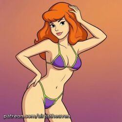 1female 1girls ai ai-created ai_assisted ai_generated airtist animated bikini bikini_bottom bikini_top black_eyes breasts daphne_blake female female_focus female_only g-string girl high_resolution highres orange_hair panties patreon patreon_link patreon_url purple_bikini purple_thong purple_thong_bikini scooby-doo sexy sexy_body sexy_female skinny skinny_female skinny_girl solo solo_female solo_focus tagme thong thong_bikini underboob video watermark white_body
