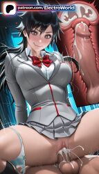 1boy 1girls 2026 ai_generated arisawa_tatsuki artist_name bar_censor black_hair bleach blush bow cervix clit clitoral_hood clitoris clothed_sex cock cowgirl_position cross_section cum cum_in_pussy deep_penetration dick ejaculation electroworld exposed_clitoris exposed_pussy female fucking heart hi_res high_quality high_resolution highres intercourse internal_cumshot juicy_pussy legs_apart legs_spread long_hair love_making open_legs panties panties_around_one_leg patreon patreon_username penetration penis pussy red_bow red_bowtie sex sexual_intercourse skirt smile splayed_legs spread_legs stable_diffusion straddling straight symbol-shaped_pupils tatsuki_arisawa tight_pussy uncensored underwear uterus vagina vaginal_penetration watermark