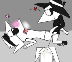black_spy crying crying_while_penetrated cum_in_pussy cuntboy cuntboy_penetrated marielikesnsfw not_my_art penetration sex spy_vs_spy white_spy