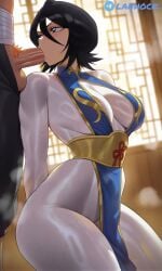 1boy 1girl 1girls abs ahegao_light ai_generated angry_expression anime_style big_breasts black_hair bleach blue_qipao blush bodysuit breasts chinese_dress chun-li_(classic) chun-li_(cosplay) cleavage confused curvy deepthroat depth_of_field detailed_eyes detailed_face drooling duo fellatio female from_side glare glistening heavy_blush hentai highres huge_ass huge_breasts huge_penis ichigo_kurosaki intense_eyes kuchiki_rukia large_breasts leaning_forward looking_at_viewer male muscular muscular_female muscular_woman oral oral_sex penis penis_in_mouth profile_view purple_eyes qipao ripped_clothing saliva saliva_trail see-through_clothes shiny_skin short_hair sideboob standing strong_arms sucking sweat sweatdrop thick_ass thick_penis thick_thighs toned torn_clothes underboob veiny_penis voluptuous wet wet_clothes white_qipao wide_hips
