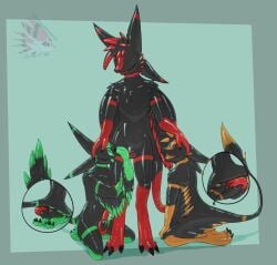 anthro avali corruption drone gigamen group hi_res latex latex_drone male male/male neki null_bulge penetration tentacle tentacle_penetration trio yporolsya
