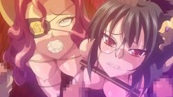 2girls ahe_gao big_breasts black_hair bondage broken_rape_victim censored crying crying_with_eyes_open cum cum_in_mouth exposed_breasts exposed_nipples female gangbang mashou_no_nie mashou_no_nie_3 multiple_boys multiple_males multiple_penises murakami_teruaki nose_hook open_mouth pink_hair rape red_eyes ruiri screencap semen tears