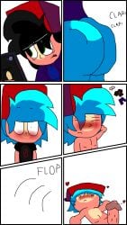 2boys 9:16 aaron_the_black_hair_boy ass blush booty boyfriend_(friday_night_funkin) clapping clapping_ass clapping_butt clapping_buttocks clapping_cheeks clothed clothed_male cock cock_tip comic dick friday_night_funkin gay nude nude_male penis roblox sonic_the_dark_bf sonicthedarkbf tip transparent_background