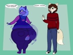 big_ass blueberry_inflation bubble_butt female furry huge_ass inflation lj_caffie thick_thighs wide_hips