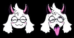 2026 2_horns 2d accurate_art_style ahe_gao anthro black_background blush caprine closed_eyes cyanu darkner deltarune eyeroll eyes_rolling_back glasses goat half-closed_eyes happy head horns lost_in_pleasure mammal moan moaning orgasm_face overwhelming_pleasure pixel_art pixelated ralsei ralsei_with_white_fur simple_background sprite sprite_sheet sweat sweatdrop tongue tongue_out undertale_(series) white_body white_fur