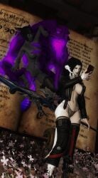 au_ra betrayal book dark_magic dark_skin darkness demon exhibitionism final_fantasy_xiv grabbing miqo'te necromancer penetration recording sex sex_from_behind succubus summoning