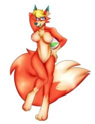 alpha_channel alternate_body_type alternate_breast_size animal_crossing anthro athletic audie_(animal_crossing) breasts canine exposed_breasts female fox genitals hi_res mammal nintendo nude pussy solo umbreveon video_games