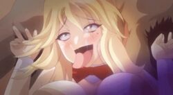 1girls :3 ahe_gao ahegao animated big_ass blonde_hair blue_eyes bondage bouncing_breasts bunnysuit censored character_request cowgirl crying crying_with_eyes_open double_peace_sign gangbang gif group_sex large_breasts long_hair loop mind_break multiple_boys multiple_penises murakami_teruaki orgasm orgy peace_sign pussy rape rough_sex sex short_loop slave tagme tears toriko_no_shizuku v vaginal_penetration