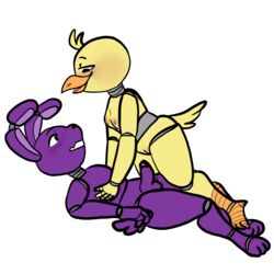 1:1 alpha_channel avian beak bird bird_feet blush bonnie_(fnaf) breasts chica_(fnaf) chicken duo erection feathers female five_nights_at_freddy's galliform gallus_(genus) genitals hi_res lagomorph leporid machine male mammal manitka penis phasianid pussy rabbit robot sex straight tail_feathers video_games