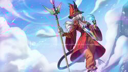 alanscampos anthro background clothing coat female final_fantasy final_fantasy_ix freya_crescent furry hat mammal patreon patreon_username rat red_coat solo spear tail white_hair