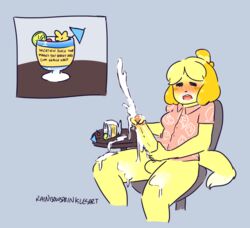 1futa 2020 animal_crossing anthro blush bodily_fluids bottomless breasts canid canine canis cum cum_drip cum_inducing_juice cum_on_leg cum_on_self cumshot domestic_dog ejaculation english_text enhanced_orgasm erection furry futa_only futa_sans_pussy futanari genital_fluids genitals hands-free handsfree_ejaculation highres humanoid_genitalia humanoid_penis intense_orgasm isabelle_(animal_crossing) large_penis mammal masturbation nintendo penis rainbowsprinklesart shih_tzu shirt small_breasts solo testicles text topwear toy_dog