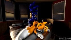 2boys anal animated animated_gif darksorm double_dildo male_focus male_only miles_prower no_humans sonic_(series) sonic_the_hedgehog sonic_the_hedgehog_(series) tails uncomfortable