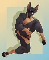 1cuntboy andromorph anthro ass canid canine canis clitoris cuntboy cuntboy_only dobermann domestic_dog furry furry_only genitals hi_res intersex large_ass mammal muscular muscular_cuntboy no_humans nude pinscher presenting pussy serialdad solo spreading