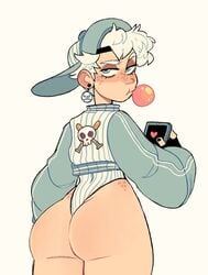 1boy 2020 big_ass casper_(scootybooty) femboy freckles male male_only scootybooty solo thick_thighs