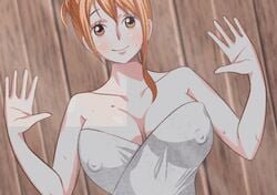 1girls 2d animated ass breasts female female_only nami one_piece orange_hair qdoujin solo tagme