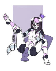 absurd_res android annie_love anthro canid canine canis collar cybernetics cyborg dildo domestic_dog female genitals hair hi_res machine mammal multi_nipple nipples paws pussy robot robot_girl sex_toy solo vaginal_penetration