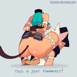 1girls 2019 animated ass barefoot big_breasts bondage bouncing_breasts breasts cleavage dullahan feet female female_only large_breasts moikaloop nadia_fortune pussy restrained skullgirls solo text toes twerking