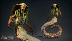 3d breasts cobra female god_of_war gorgon gorgon_cobra nipples official reptile scalie snake