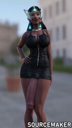 1futa 3d blue-tinted_eyewear bottomless_skirt breasts casual casual_boner casual_exposure cleavage clothing cropped_legs dark-skinned_futa dark_skin dress foreskin futa_only futanari hand_on_hip hanging_penis huge_breasts huge_cock human hyper hyper_penis intersex long_penis looking_at_viewer overwatch penis penis_out penis_to_the_knees penis_under_clothes penis_under_dress penis_under_skirt public rugged_penis short_dress skirt solo solo_futa sourcemaker symmetra tinted_eyewear uncircumcised visor
