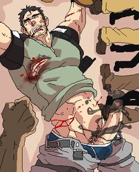 bara chris_redfield human male male_only muscle muscles penis resident_evil resident_evil_5 ron9 slime solo_focus tentacle_on_male yaoi