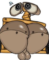 ass balls big_ass big_butt disney filthyopossum huge_ass huge_butt hyper hyper_ass hyper_butt it's_metal looking_at_viewer looking_back looking_surprised male male_only metallic_body pixar robot solo solo_male wall-e wall-e_(character)