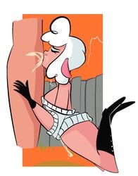 anthro beep_beep_i'm_a_sheep blowjob caprine cum_in_mouth cum_out_pussy faceless_male fellatio leggy_lamb neck_bulge sheep sheep_wrecked