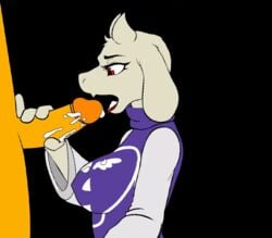 animated anthro breasts clothed clothing cum cum_in_mouth cum_inside cum_on_breasts cum_on_penis cum_on_tongue female fur furry male male/female milf oral penis short_playtime tagme toriel undertale undertale_(series) wasajoke