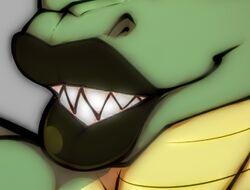 big_lips black_lipstick crocodilian furry lipstick olivia_may scalie thick_lips