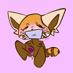 1:1 aggressive_retsuko ailurid anthro bed blush bodily_fluids closed_eyes cum dildo dildo_in_pussy dildo_penetration female furniture genital_fluids laying_on_bed lying mammal mask masturbation mouth_covered on_back on_bed penetration pussy red_panda retsuko sanrio sex_toy sex_toy_in_pussy sex_toy_penetration solo straight_hair tail_tuft tuft vaginal_penetration