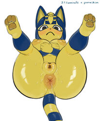 1girls 2020 animal_crossing animal_ears ankha anthro anthrofied anus ass big_ass big_butt black_nose blue_hair blush bodily_fluids breasts bubble_ass bubble_butt butt censored dat_ass egyptian erect_nipples eyelashes felid feline felis female female_only fur genital_fluids genitals hair huge_ass huge_butt humanoid_genitalia humanoid_pussy humanoid_vagina looking_at_viewer multicolored_fur multicolored_tail nintendo nipples nude pawpads pointless_censoring pororikin pussy sex short_hair solo tail thick_thighs two_tone_fur two_tone_tail vagina video_games wide_hips yellow_fur