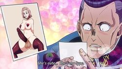 1futa balls big_balls big_breasts big_penis breasts condom curvy david_productions diamond_is_unbreakable dickgirl edit futanari huge_breasts huge_cock intersex jojo's_bizarre_adventure large_breasts okuyasu_nijimura penis pink_hair pmstar reimi_sugimoto reverse_bunnysuit simple_background solo stockings sweat sweating thick_thighs wet