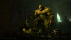 3d 3d_(artwork) abs archmage-rykarr bara blush body_hair earrings erection gay glasses goblin male male/male male_only muscle muscles muscular muscular_male nipples orc orc_male penis precum sweat underwear warcraft world_of_warcraft yaoi