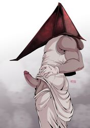 erection helmet large_penis male male_only monster muscular muscular_male penis pyramid_head rei39 silent_hill silent_hill_2 solo uncensored