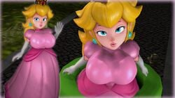 1girls 3d alternate_breast_size big_breasts big_lips blonde_hair blue_eyes breasts clothing curvy female fully_clothed half-closed_eyes huge_breasts jinouga97 lips looking_at_viewer lust mario_(series) naughty_face nintendo perspective pipe pov princess_peach royalty stuck super_mario_bros. thick_lips voluptuous warp_pipe wide_hips