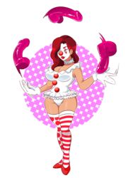 2020 big_breasts clown_girl clown_makeup clown_nose dildo dildos gloves juggling