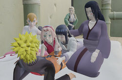 1boy 3d 5girls age_difference clothing female goodhozeman handjob harem haruno_mebuki hinata's_mother holding_penis hyuuga_hinata male multiple_girls naruto naruto_(series) naruto_shippuden sakura_haruno tsunade uzumaki_naruto