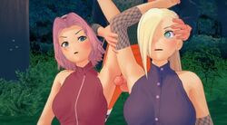 1boy 2girls 3d armpit_cock_sleeve armpit_fetish armpit_sex armpits female forest ino_yamanaka koikatsu male naruto naruto_shippuden ramiro634 sakura_haruno uzumaki_naruto