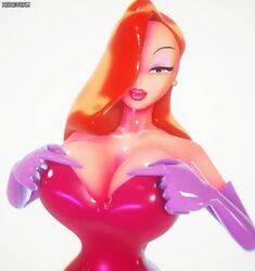 1girls 3d animated blue_eyes bouncing_breasts cleavage curvy disney erect_nipples female huge_areolae huge_breasts imbapovi jessica_rabbit nipples no_sound orange_hair puffy_nipples red_hair shorter_than_30_seconds thick_lips video voluptuous who_framed_roger_rabbit