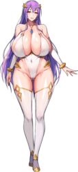 1girls breasts cleavage female female_only hair_ornament huge_breasts kcccc large_breasts long_hair looking_at_viewer original original_character purple_hair red_eyes revealing_clothes skimpy_clothes smiling solo solo_female transparent_background very_long_hair