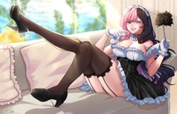 garter_belt high_heels liilica maid neo_(rwby) rwby stockings