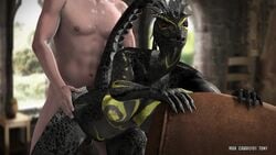 1boy 1girls 3d animated argonian argonian_female bethesda_softworks cavafly01 doggystyle human_on_anthro interspecies male_human/female_anthro man no_sound nurja reptile scalie sex skyrim source_request straight tagme the_elder_scrolls video