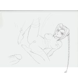 1girls big_breasts breasts feet female hentaikey hentaikey_girl nipples nude pussy restrained sketch spread_legs tagme tentacle tentacles zone