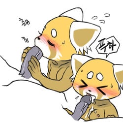 1:1 aggressive_retsuko ailurid anthro big_pepper blush bodily_fluids breasts closed_eyes cum cum_in_mouth cum_inside duo fellatio female genital_fluids genitals male mammal nude oral penile penis red_panda retsuko sanrio sex smooth_fur straight tadano_(aggretsuko)